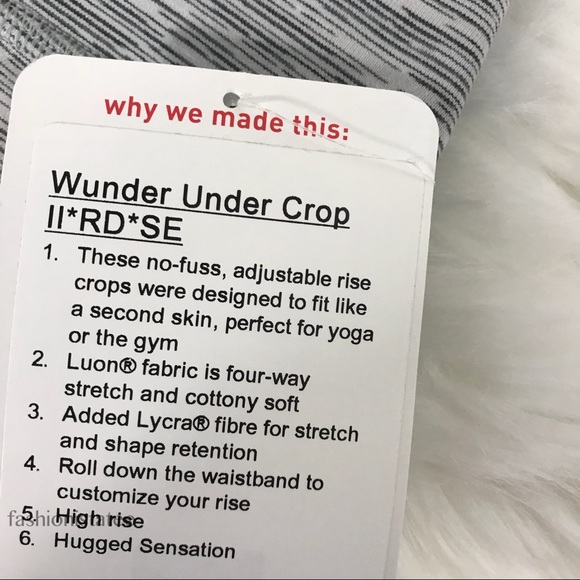 NWT LULULEMON WUNDER UNDER CROP II ROLL DOWN 10 - Picture 4 of 8